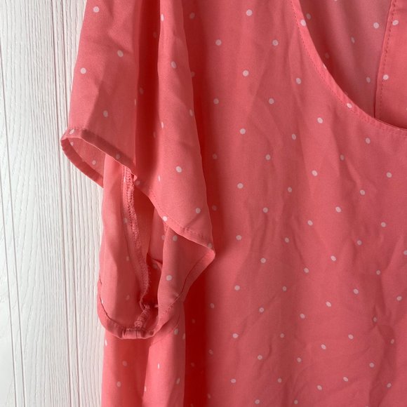 Torrid Pink Blouse button Back Short Sleeve Size 3x - Picture 3 of 4